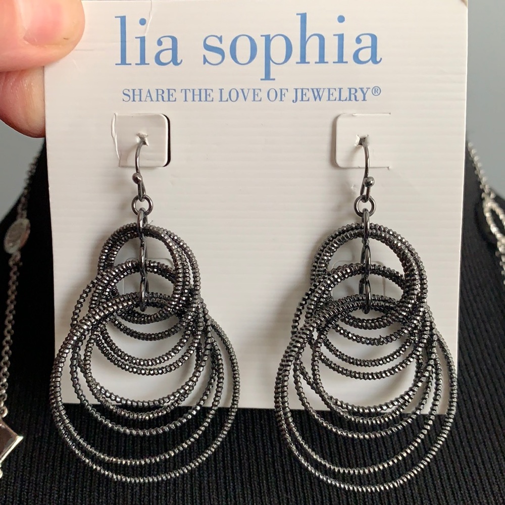 New in box Lia Sophia Conga earrings. Never worn